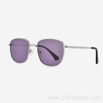 Square Full Rim Metal Women and Men Sunglasses